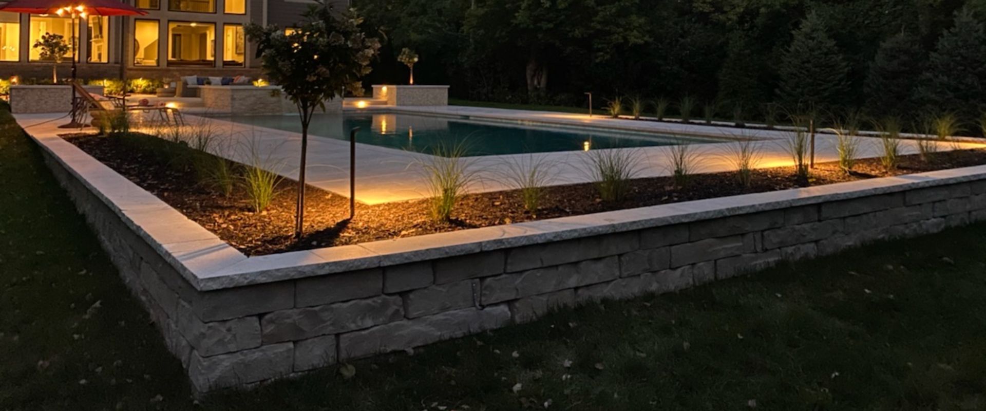 landscape lighting installation